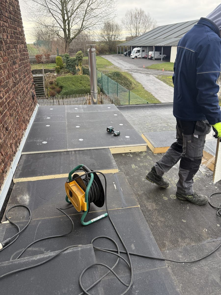 Pose membrane Derbigum Imperbel sur plateforme